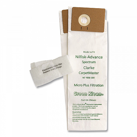 GK-CMaster Replacement Bag, 10 Bags/Pack, 10 Packs/Carton (GKCMASTER)