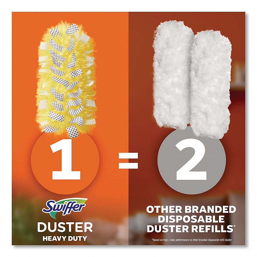 Heavy Duty Dusters Starter Kit, Handle Extends to 3 ft, 1 Handle with 12 Duster Refills (77300)