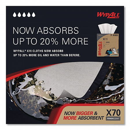 X70 Cloths, POP-UP Box, 9.13 x 16.8, White, 96/Box, 10 Boxes/Carton (41455)
