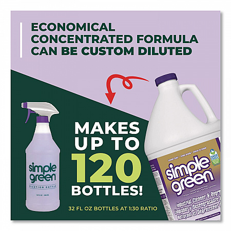 Industrial Cleaner and Degreaser, Lavender Scent, 1 gal Bottle,  6/Carton (1600128)