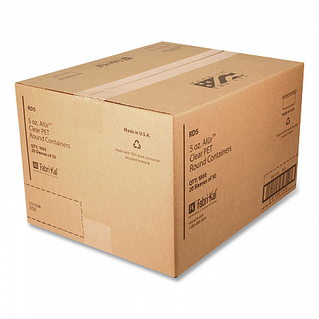 Recycleware Deli Containers, 5 oz, 3.6 x 2.6 x 1.8, Clear, Plastic, 1,000/Carton (9501008)