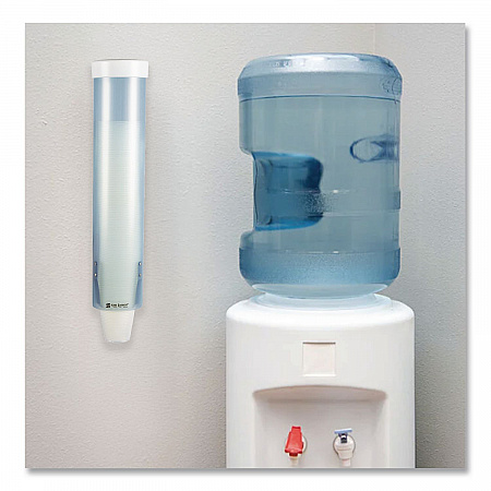 Adjustable Water Cup Dispenser with Removable Cap, For 4 oz to 10 oz Cups, Frosted Blue (C3165FBL)