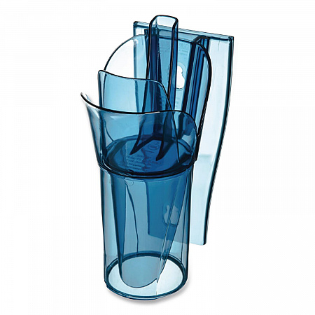 Saf-T-Scoop and Guardian System for Ice Machines, 6 oz to 10 oz Ice Scoop, Transparent Blue (SI5000)