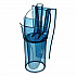 Saf-T-Scoop and Guardian System for Ice Machines, 6 oz to 10 oz Ice Scoop, Transparent Blue (SI5000)