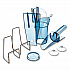 Saf-T-Scoop and Guardian System for Ice Machines, 6 oz to 10 oz Ice Scoop, Transparent Blue (SI5000)