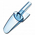 Saf-T-Scoop and Guardian System for Ice Machines, 6 oz to 10 oz Ice Scoop, Transparent Blue (SI5000)