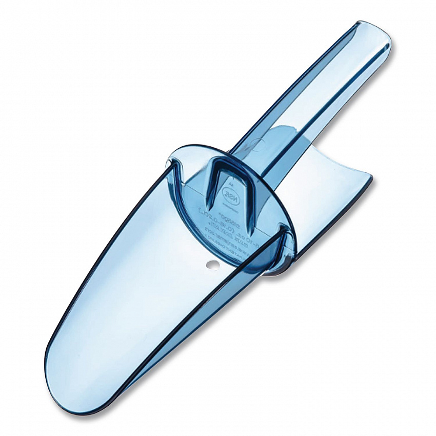 Saf-T-Scoop and Guardian System for Ice Machines, 6 oz to 10 oz Ice Scoop, Transparent Blue (SI5000)