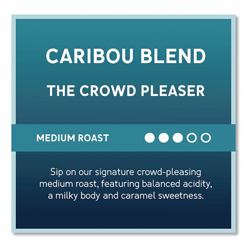 Caribou Blend Ground Coffee, 2.5 oz, 18/Carton (008710)