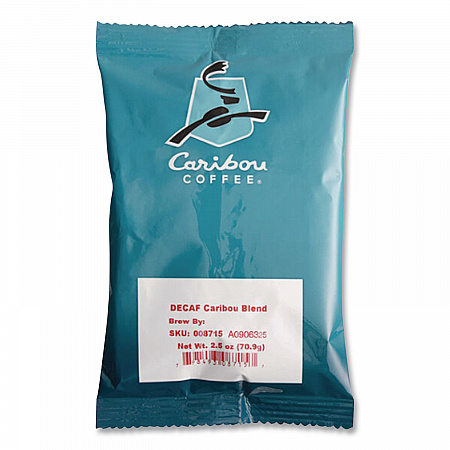 Decaf Caribou Blend Coffee Fractional Packs, 2.5 oz, 18/Carton (008715)