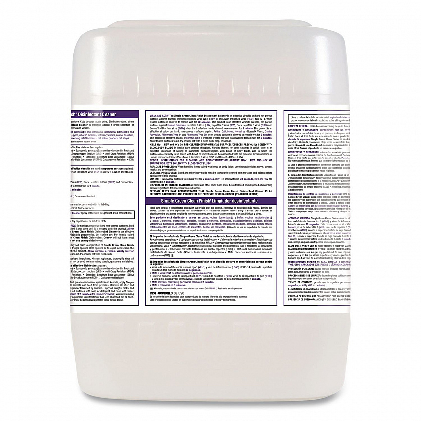 Clean Finish Disinfectant Cleaner, Herbal Scent, 5 gal Pail (2800005)