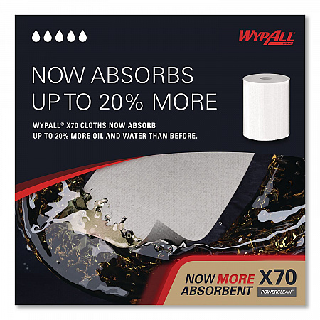X70 Cloths, Center-Pull, 9.8 x 12.2, White, 275/Roll, 3 Rolls/Carton (41702)