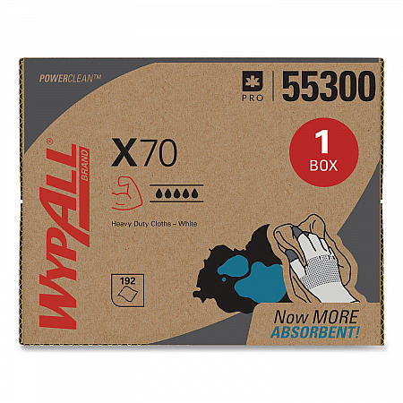 X70 Cloths, 12.5 x 16.8, White 192/Carton (55300)