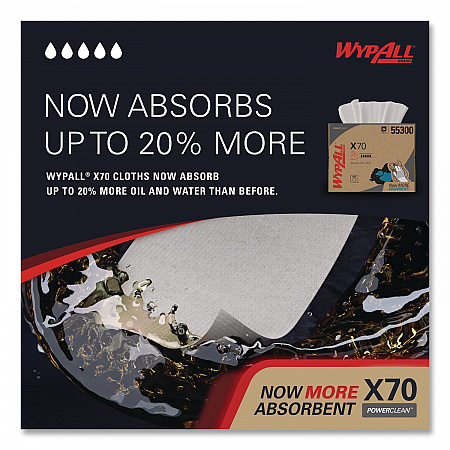X70 Cloths, 12.5 x 16.8, White 192/Carton (55300)