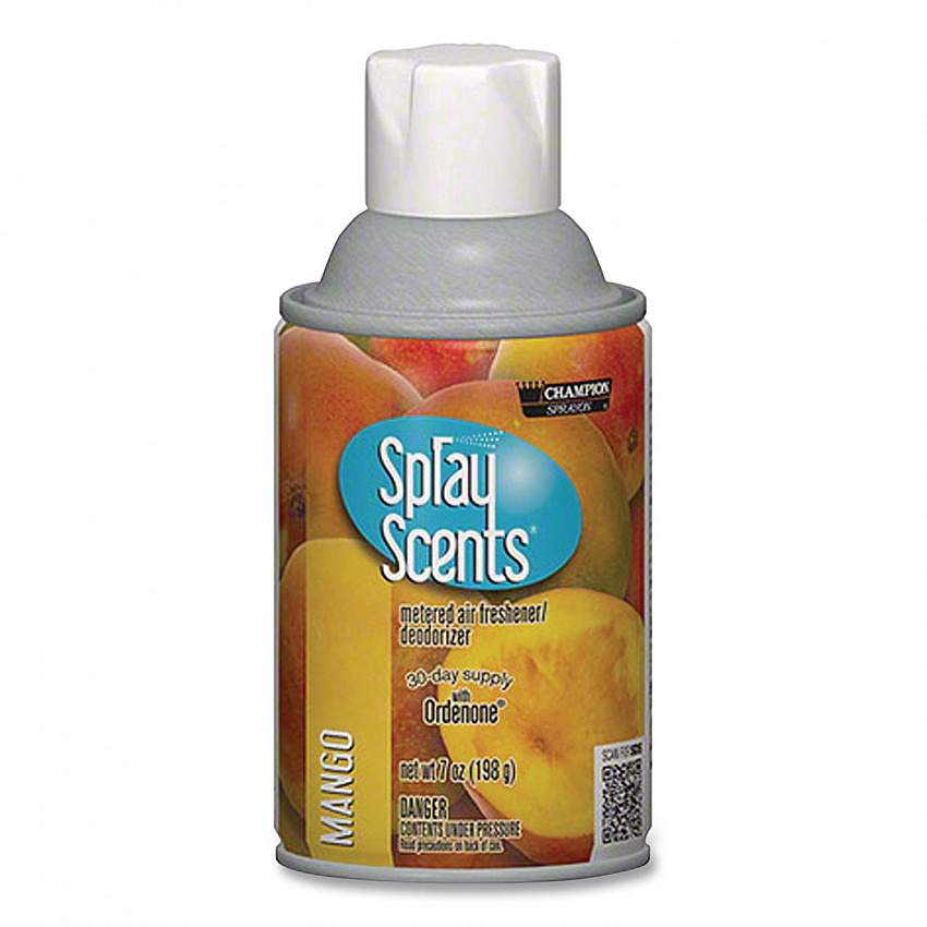 Champion Sprayon SPRAYScents Metered Air Freshener Refill, Mango, 7 oz Aerosol Spray, 12/Carton (5192)