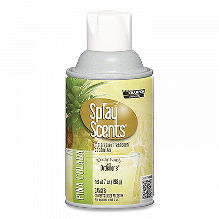 Champion Sprayon SPRAYScents Metered Air Freshener Refill, Pina Colada, 7 oz Aerosol Spray, 12/Carton (5180)