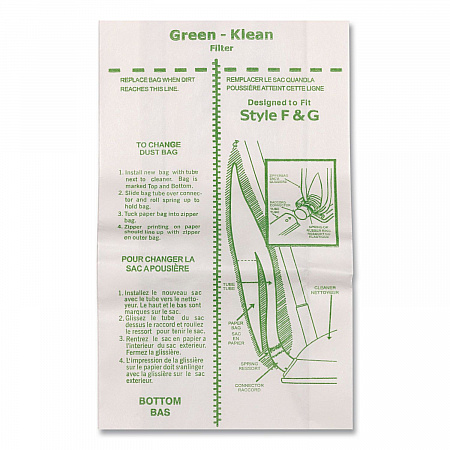 GK-F-and-G-10 Replacement Bag, 10 Bags/Pack, 10 Packs/Carton (GKFG10)