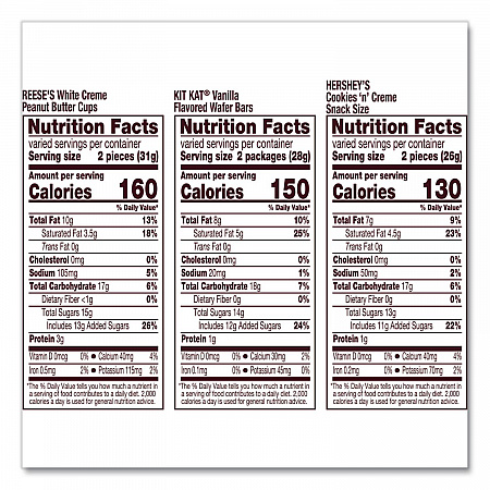 All Time Greats White Snack Size Assortment, White Chocolate, 29.31 oz Bag (22002587)