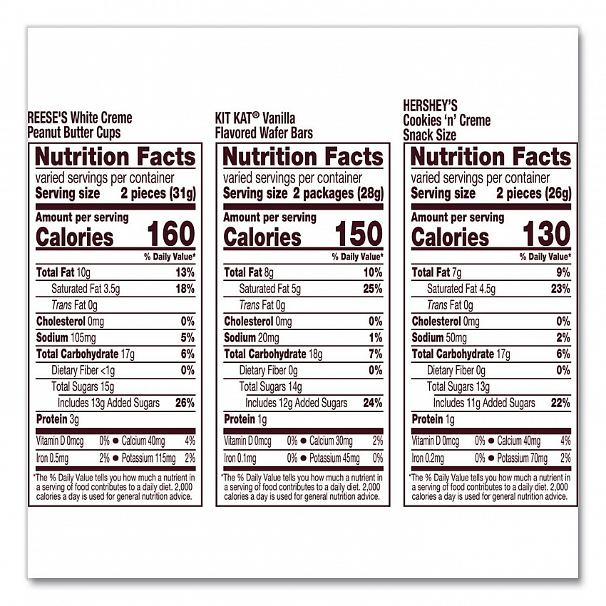 All Time Greats White Snack Size Assortment, White Chocolate, 29.31 oz Bag (22002587)