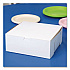 White One-Piece Non-Window Bakery Boxes, 10 x 10 x 4, White, Paper, 100/Carton (0973)