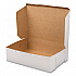 White One-Piece Non-Window Bakery Boxes, 1/4-Sheet Cake Box, 14 x 10 x 4, White, Paper, 100/Carton (1025)