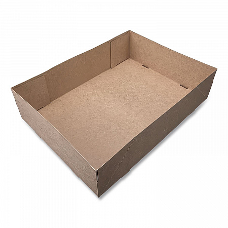 Kraft Donut Trays, 13.5 x 9.88 x 3.38, Brown, Paper, 150/Carton (1268)