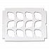 Cupcake Holder Inserts, 12-Cupcake Holder, 9.88 x 13.88 x 0.88, White/Brown, Paper, 200/Carton (10016)