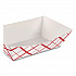 Paper Food Baskets, 0.5 lb Capacity, 4.58 x 3.2 x 1.25, Red/White, Paper, 1,000/Carton (0409)
