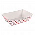 Paper Food Baskets, 2 lb Capacity, Red/White, Paper, 1,000/Carton (0417)