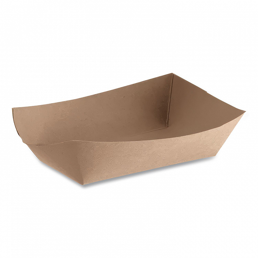 Eco Food Trays, 1 lb Capacity, Brown, Paper, 1,000/Carton (0513)