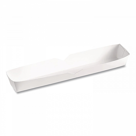Footlong Hot Dog Tray, 10.25 x 1.5 x 1.25, White, Paper, 500/Carton (0711)