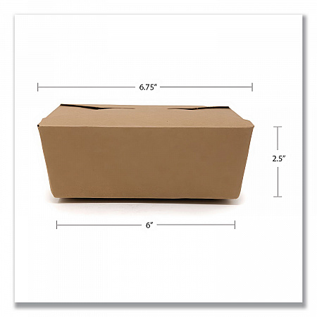 ChampPak Carryout Boxes, #4, 7.75 x 5.5 x 3.5, Brown, Paper, 160/Carton (0734)