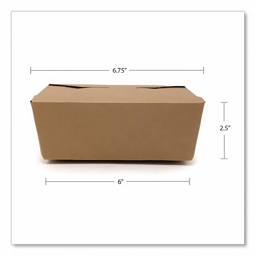 ChampPak Carryout Boxes, #8, 6 x 4.75 x 2.5, Brown, Paper, 300/Carton (0738)