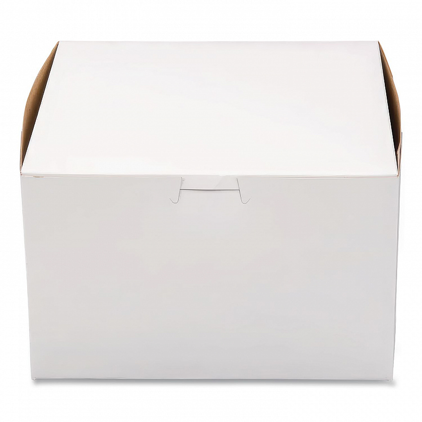 White One-Piece Non-Window Bakery Boxes, 8 x 8 x 4, White, Paper, 250/Carton (0941)