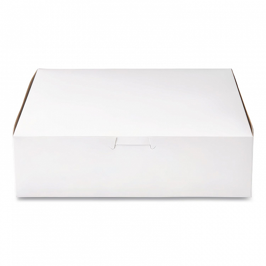 White One-Piece Non-Window Bakery Boxes, 9 x 9 x 2.5, White, Paper, 250/Carton (0953)