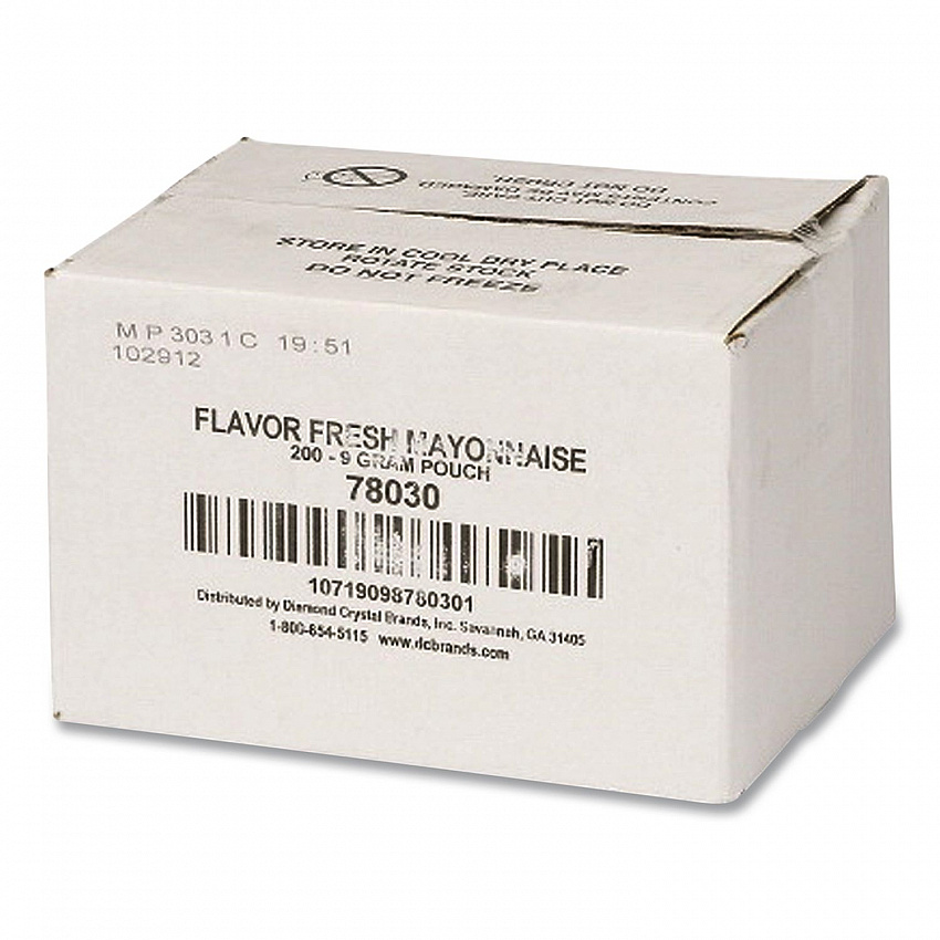 Condiment Packets, Mayonnaise, 0.32 oz Packet, 200/Carton (80005)