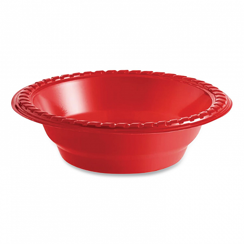 Party Plastic Premium Dinnerware, Bowl, 12 oz, Red, 24/Pack (CB1220202)