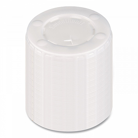 Straw-Slot Cold Cup Lids, Identification Buttons, Fits 10 oz Cold Cups, Plastic, Translucent, 2,000/Carton (L10BLN)