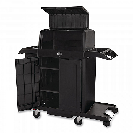 Locking Security Hood for Housekeeping Carts, Plastic, Black (2202528)