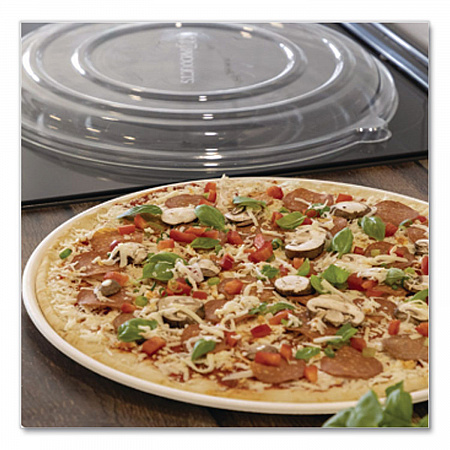 100% Recycled Content Pizza Tray Lids, 14 x 14 x 0.2, Clear, Plastic, 50/Carton (EPSCPTR14LID)