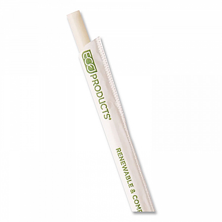Jumbo Wrapped Paper Straw, 7.75