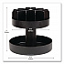 Supreme Lazy Suzan Condiment/Snack Organizer, 2 Compartments, 22.05 x 2.05 x 16.14, Black (SNACKCARBLK)