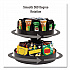 Supreme Lazy Suzan Condiment/Snack Organizer, 2 Compartments, 22.05 x 2.05 x 16.14, Black (SNACKCARBLK)