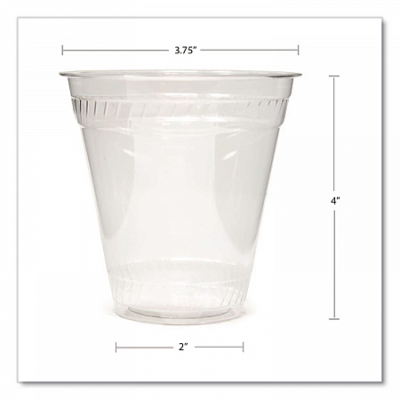 Greenware Cold Drink Cups, Squat, 12 oz to 14 oz, Sugarcane, Clear, 1,000/Carton (GC12S)