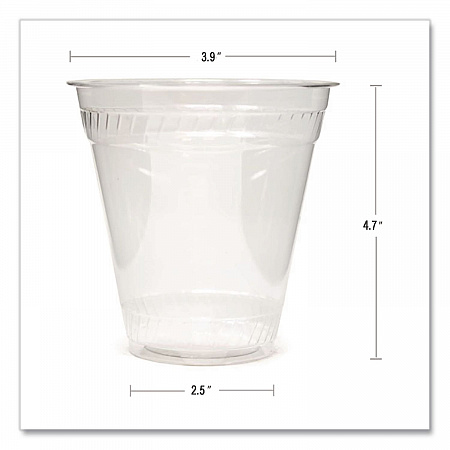 Kal-Clear PET Cold Drink Cups, 16 oz to 18 oz, Plastic, Clear, 50/Sleeve, 20 Sleeves/Carton (KC16S)
