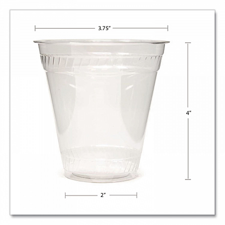 Kal-Clear PET Cold Drink Cups, Squat, 12 oz to 14 oz, Plastic, Clear, 50/Sleeve, 20 Sleeves/Carton (KC1214)