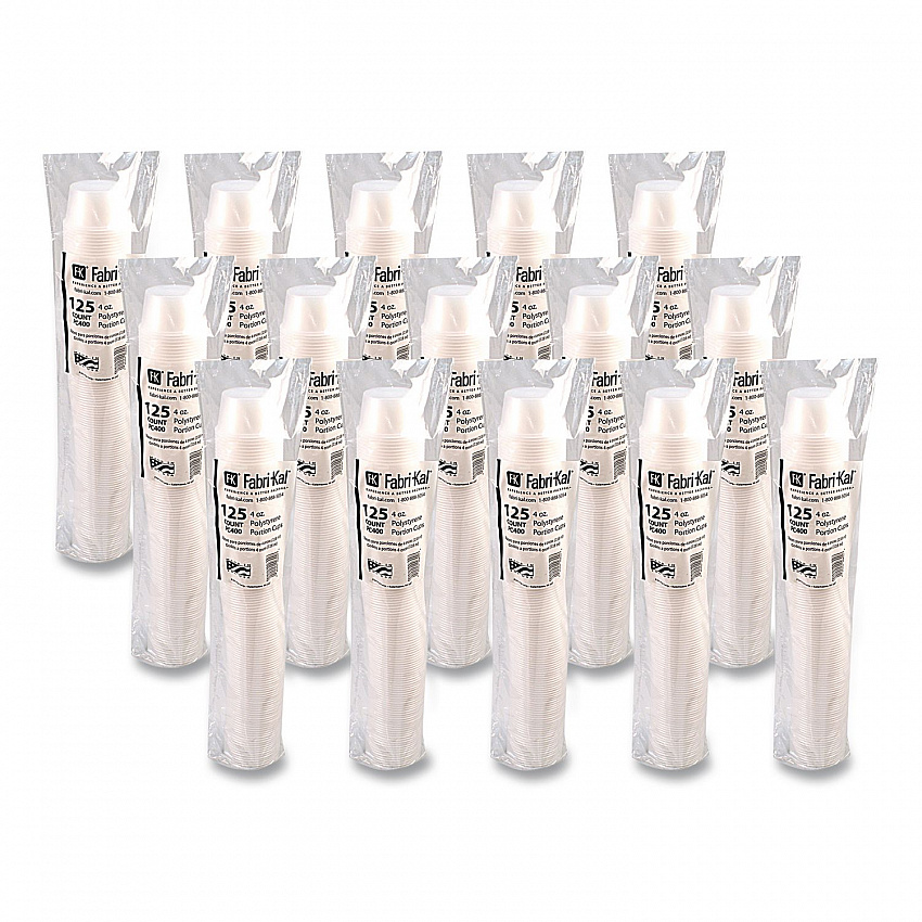Portion Cups, 4 oz, Plastic, Clear, 125/Sleeve, 20 Sleeves/Carton (PC400)