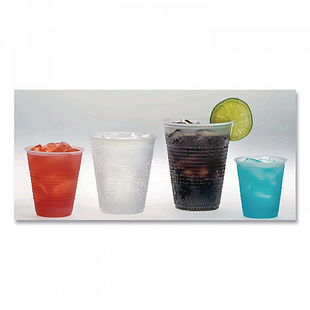 RK Crisscross Cold Drink Cups, 3 oz, Plastic, Clear, 100/Bag, 25 Bags/Carton (RK3)
