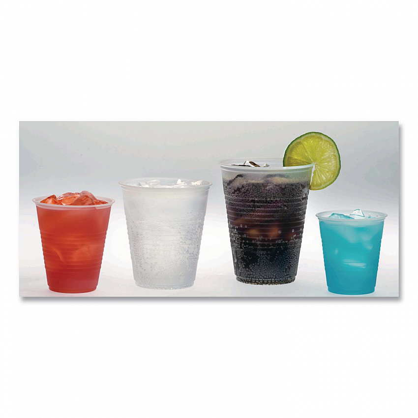RK Crisscross Cold Drink Cups, 3 oz, Plastic, Clear, 100/Bag, 25 Bags/Carton (RK3)
