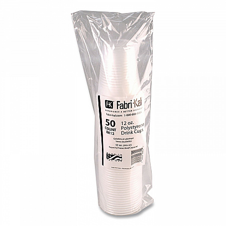 RK Ribbed Cold Drink Cups, 12 oz, Plastic, Translucent, 50/Sleeve, 20 Sleeves/Carton (RK12)