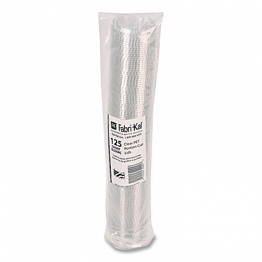 Portion Cup Lids, Fits 1.5 oz to 2.5 oz Portion Cups, Plastic, Clear, 125/Sleeve, 20 Sleeves/Carton (XL250PC)